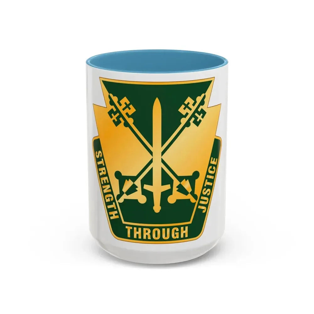 165 Military Police Pennsylvania National Guard (U.S. Army) Accent Coffee Mug 15oz Light Blue - Go Mug Yourself