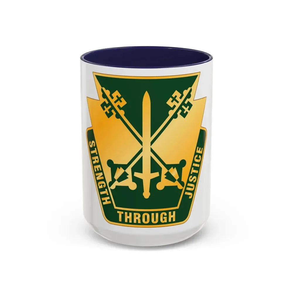 165 Military Police Pennsylvania National Guard (U.S. Army) Accent Coffee Mug 15oz Navy - Go Mug Yourself