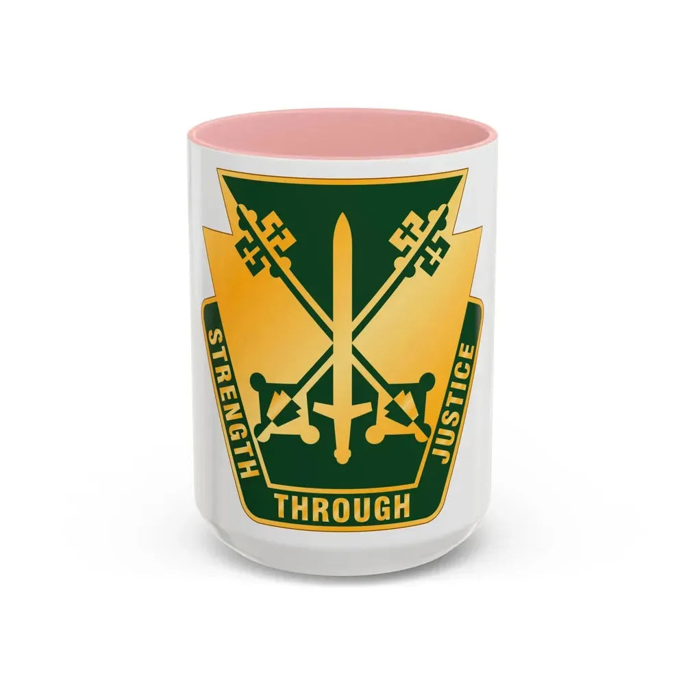 165 Military Police Pennsylvania National Guard (U.S. Army) Accent Coffee Mug 15oz Pink - Go Mug Yourself