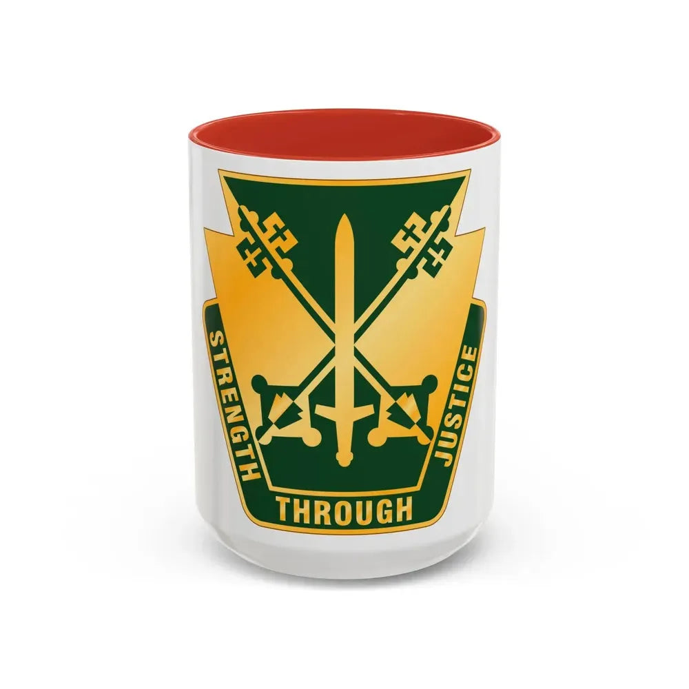165 Military Police Pennsylvania National Guard (U.S. Army) Accent Coffee Mug 15oz Red - Go Mug Yourself