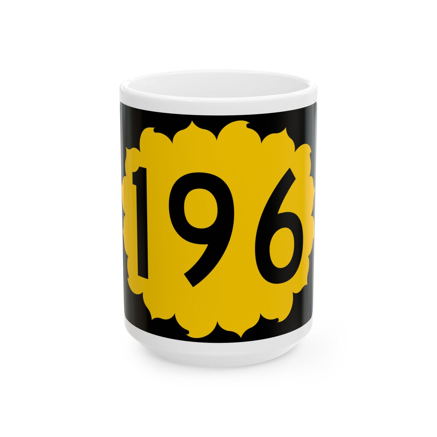 K-196 (Kansas) (Road Sign) White Coffee Mug