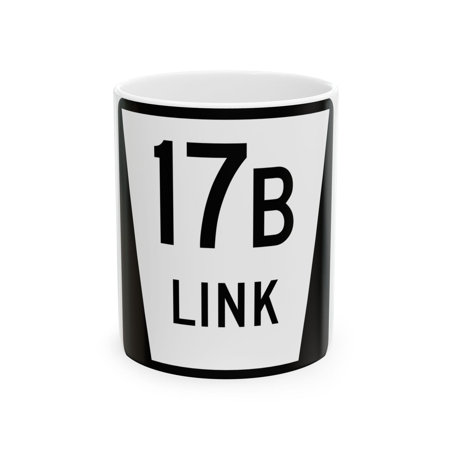 N LINK 17B (Nebraska) (Road Sign) White Coffee Mug