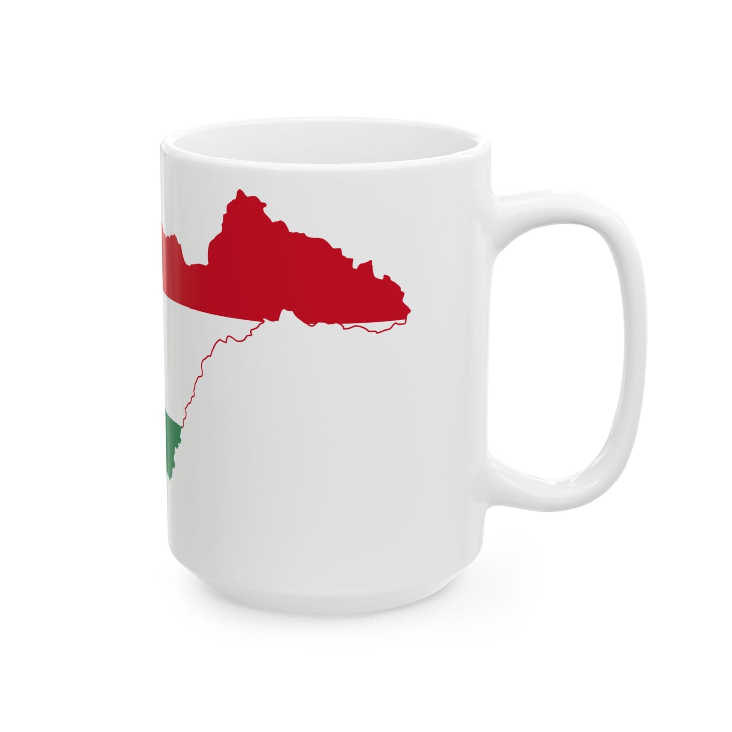 Flag-map of Hungary with Zakarpattia Oblast (Hungary) White Coffee Mug