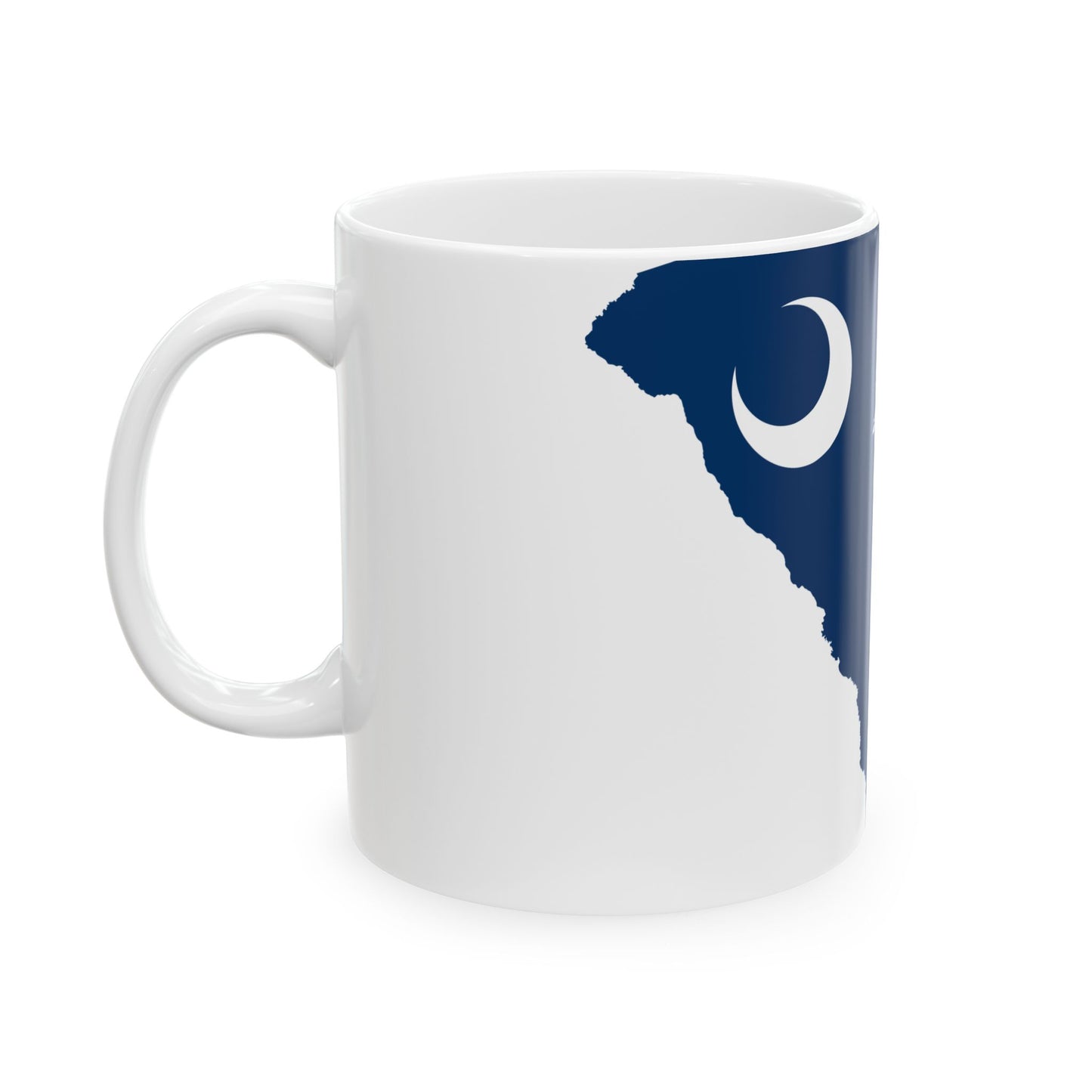 Flag-map of South Carolina (United States) White Coffee Mug