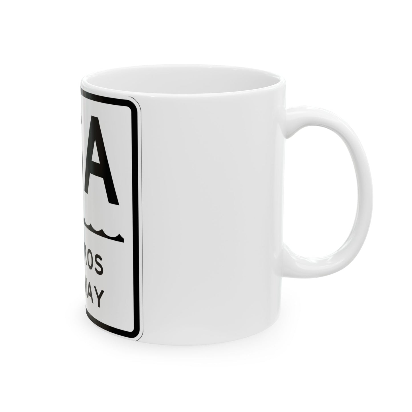 Sagtikos Pkwy Shield (New York) (Road Sign) White Coffee Mug