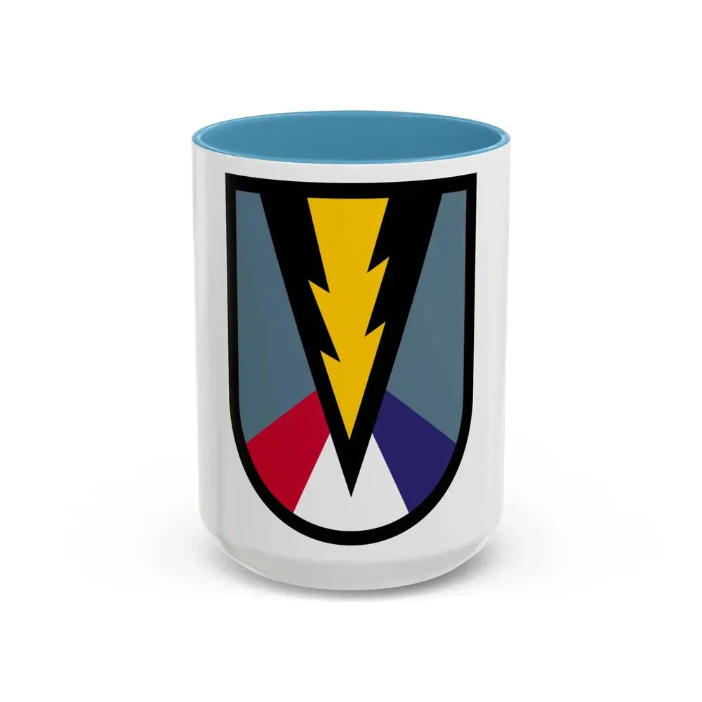 165th Infantry Brigade SSI (U.S. Army) Accent Coffee Mug 15oz Light Blue - Go Mug Yourself
