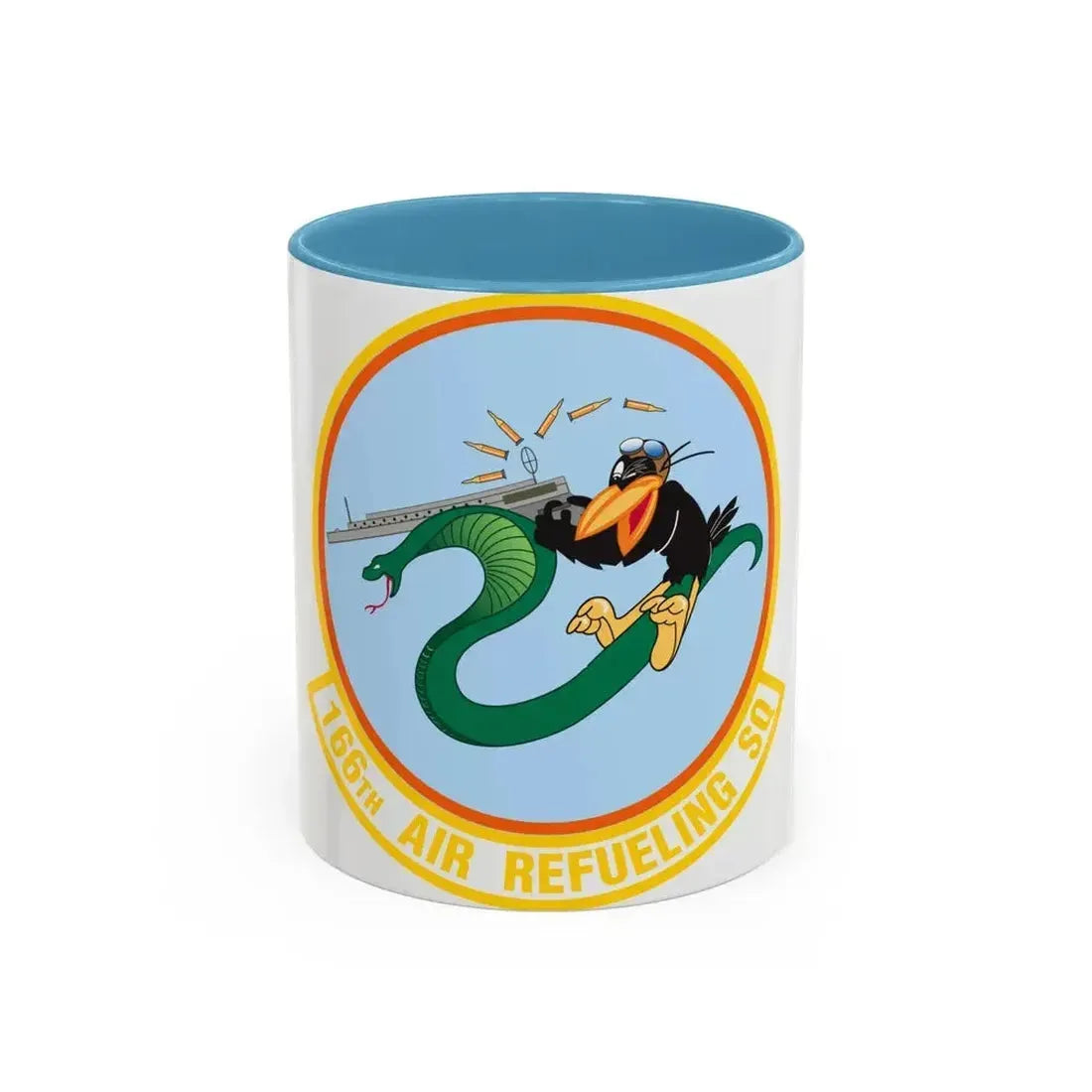 166 Air Refueling Squadron (U.S. Air Force) Accent Coffee Mug 11oz Light Blue - Go Mug Yourself