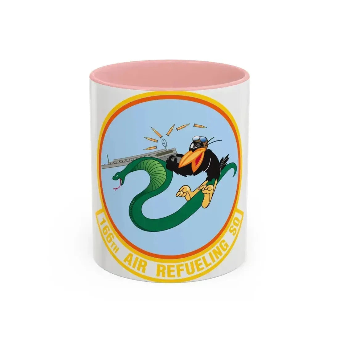 166 Air Refueling Squadron (U.S. Air Force) Accent Coffee Mug 11oz Pink - Go Mug Yourself
