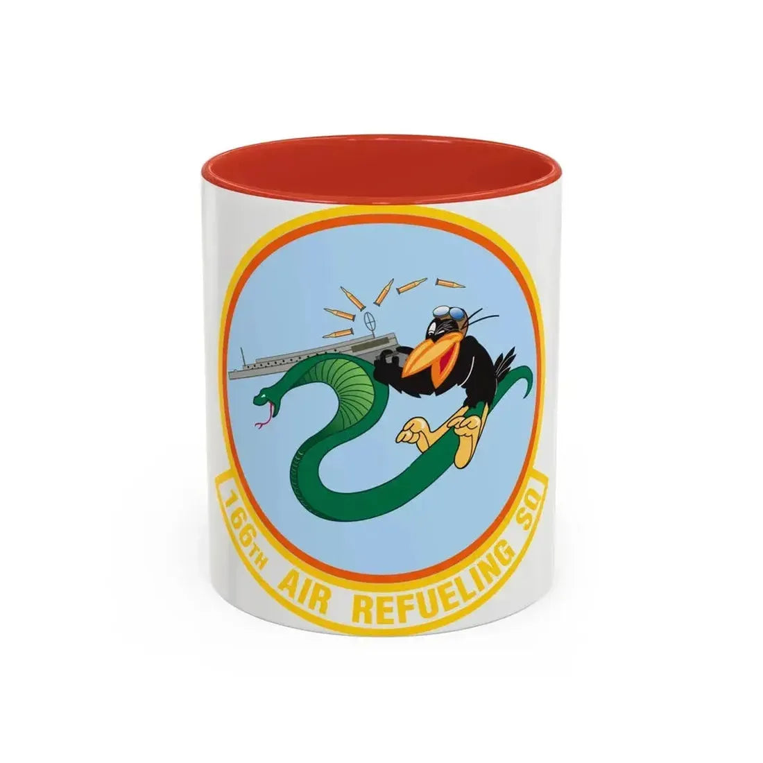 166 Air Refueling Squadron (U.S. Air Force) Accent Coffee Mug 11oz Red - Go Mug Yourself