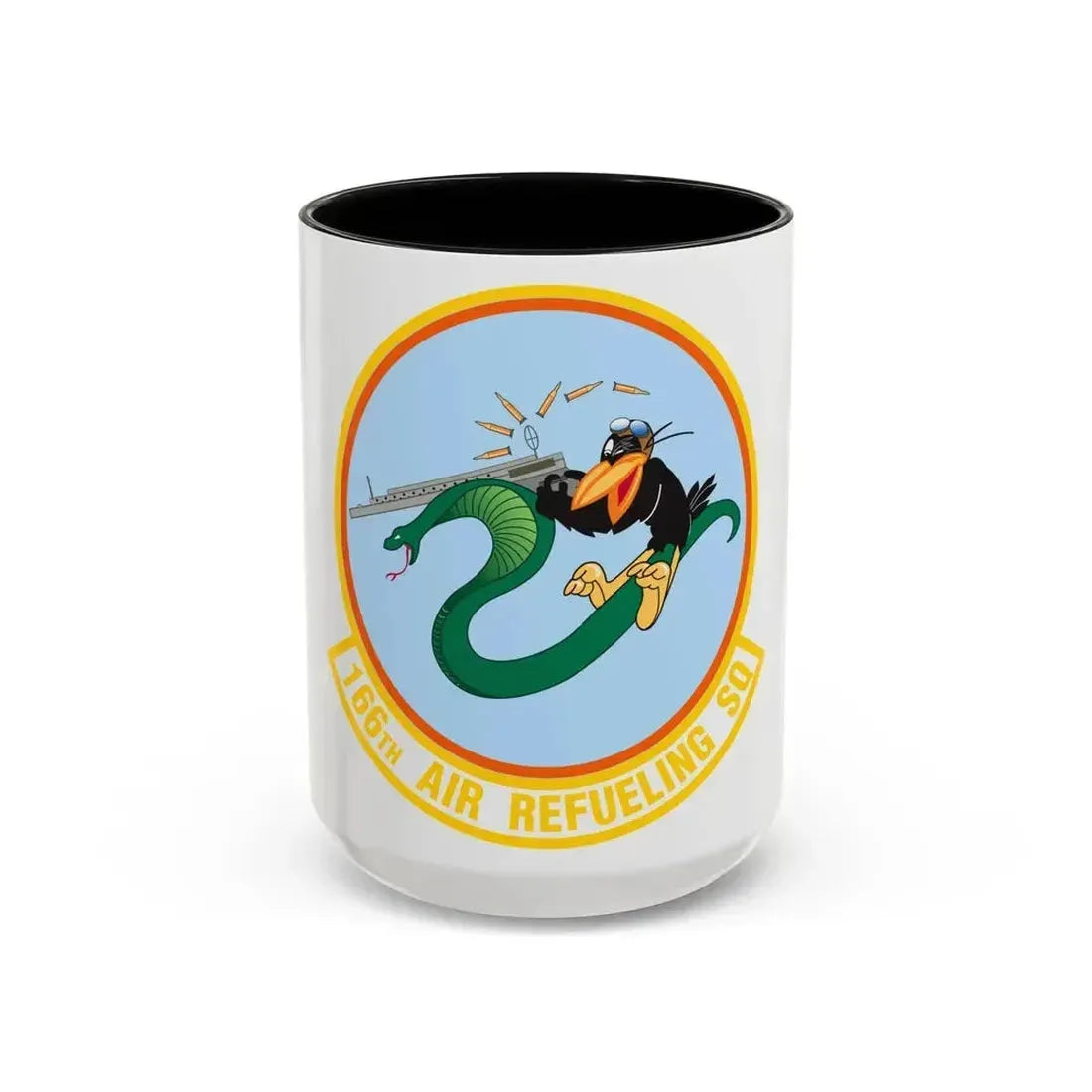 166 Air Refueling Squadron (U.S. Air Force) Accent Coffee Mug 15oz Black - Go Mug Yourself