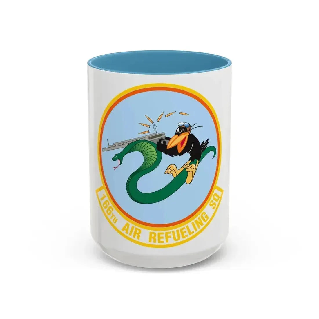 166 Air Refueling Squadron (U.S. Air Force) Accent Coffee Mug 15oz Light Blue - Go Mug Yourself