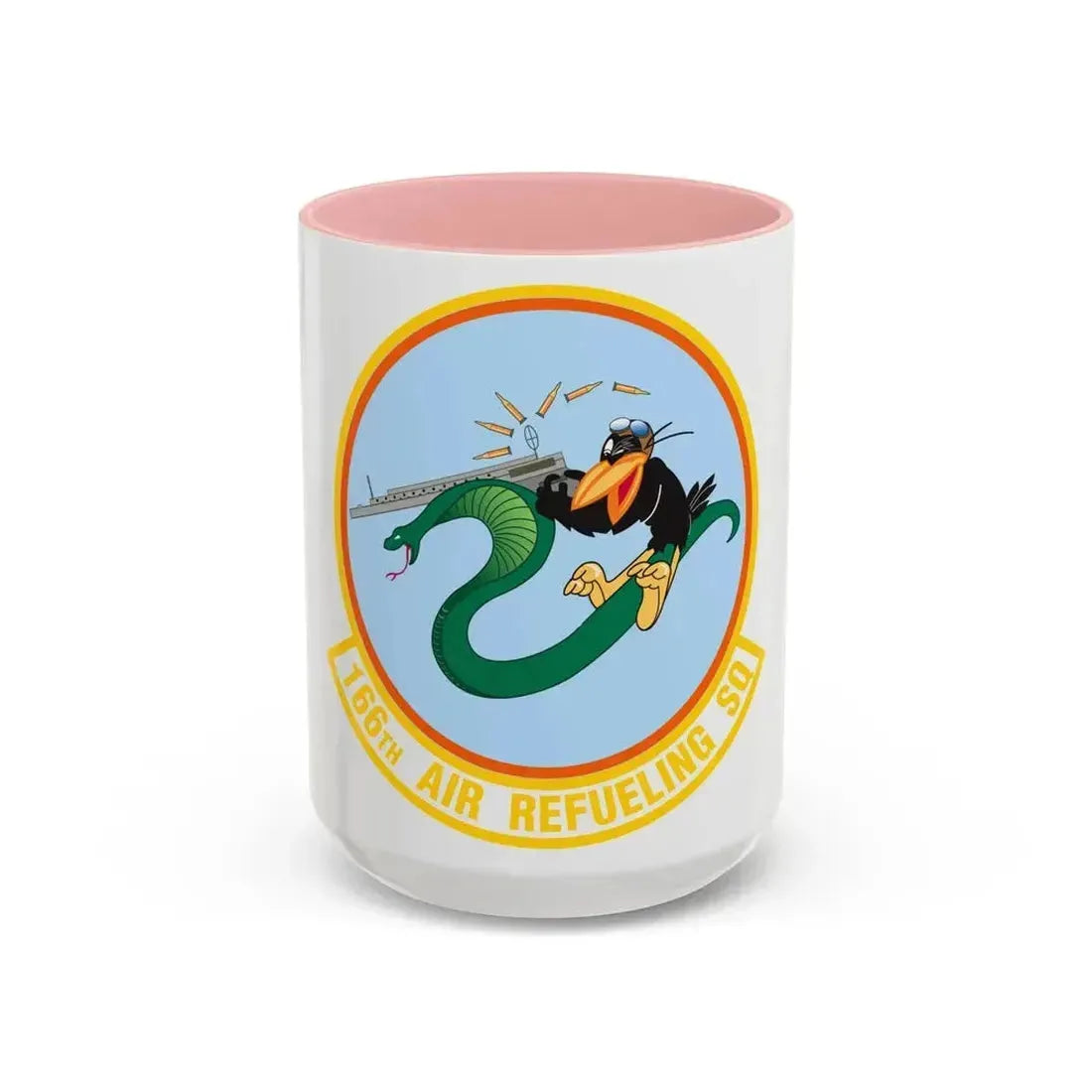 166 Air Refueling Squadron (U.S. Air Force) Accent Coffee Mug 15oz Pink - Go Mug Yourself