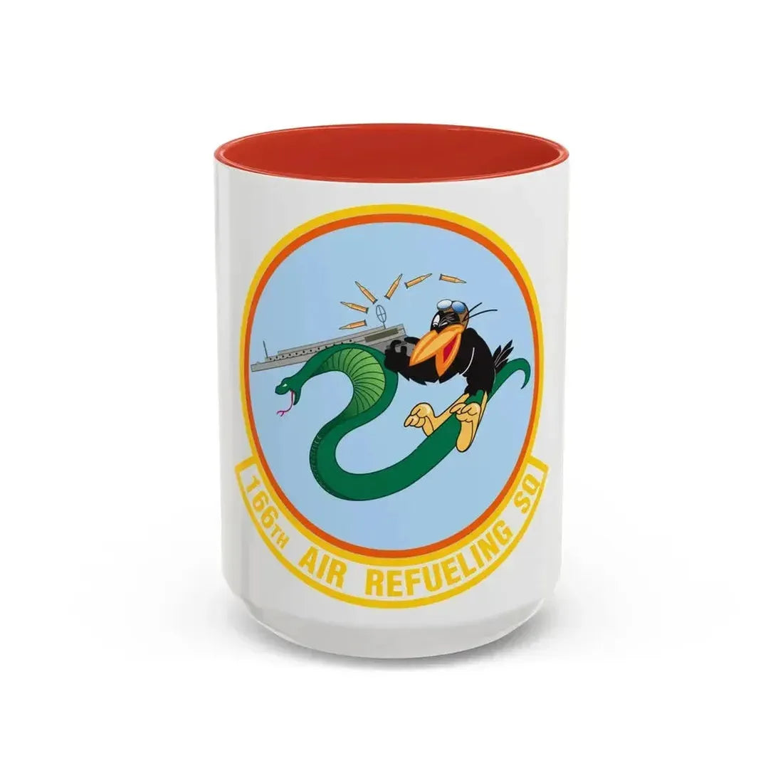 166 Air Refueling Squadron (U.S. Air Force) Accent Coffee Mug 15oz Red - Go Mug Yourself