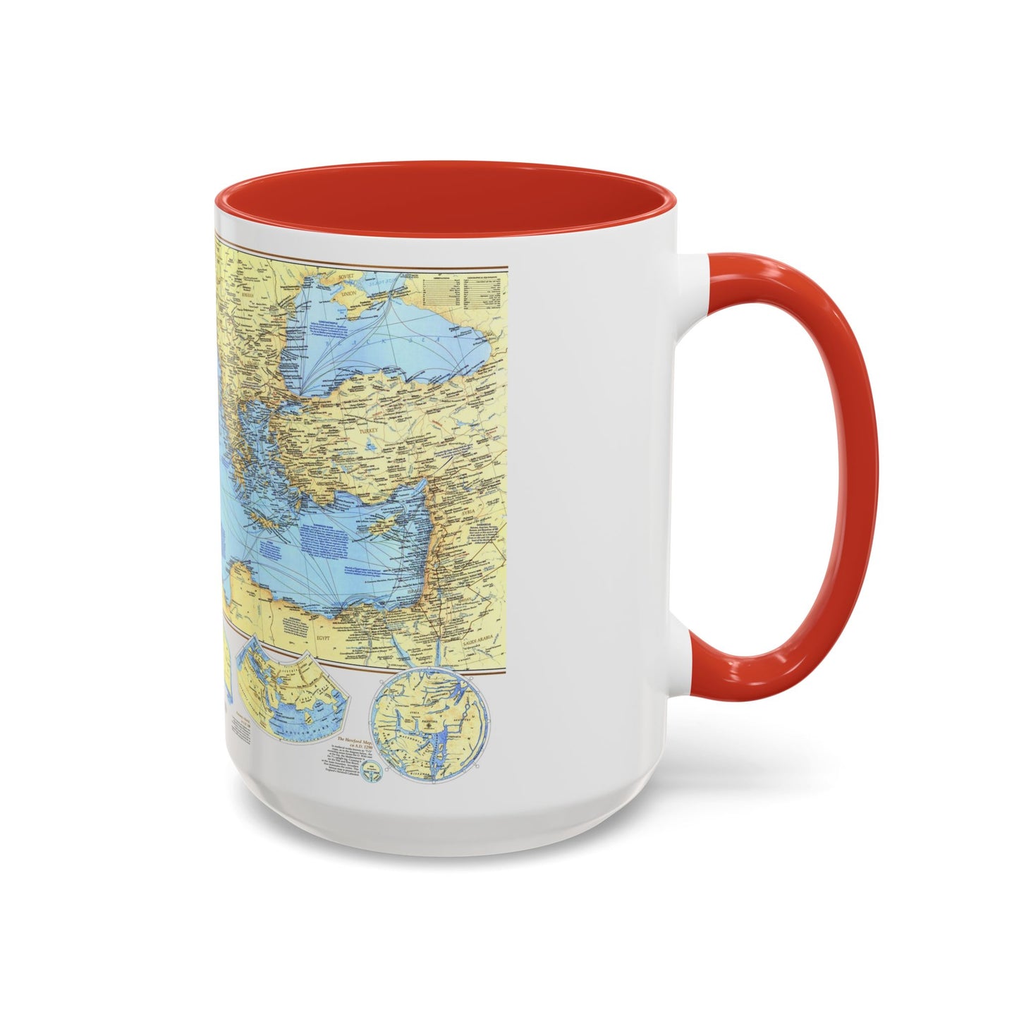 Mediterranean - Historic , 800 BC to AD 1500 (1982) (Map) Accent Coffee Mug