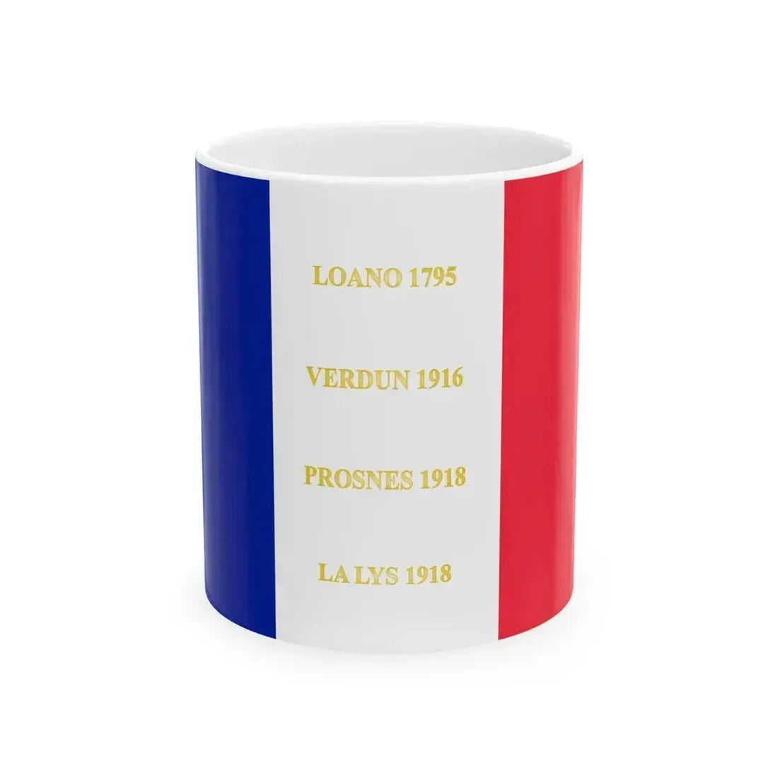 166e regiment dinfanterie de ligne-drapeau (France) White Coffee Mug 11oz - Go Mug Yourself