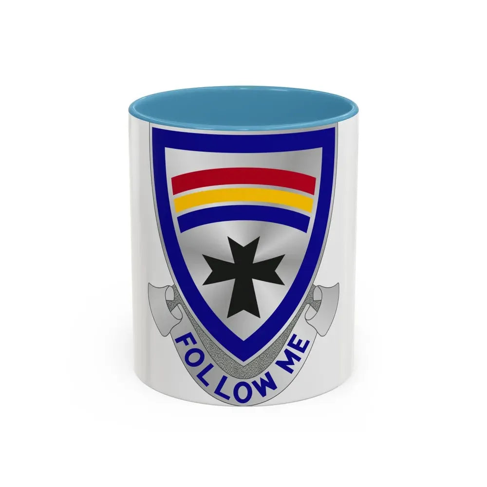 166th Infantry Regiment (U.S. Army) Accent Coffee Mug 11oz Light Blue - Go Mug Yourself
