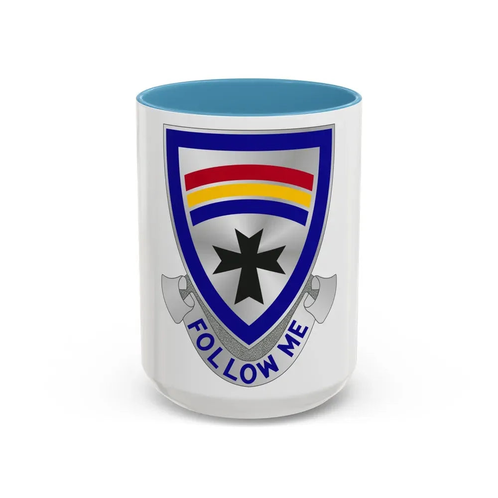 166th Infantry Regiment (U.S. Army) Accent Coffee Mug 15oz Light Blue - Go Mug Yourself
