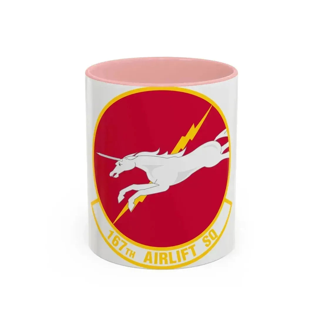 167 Airlift Squadron (U.S. Air Force) Accent Coffee Mug 11oz Pink - Go Mug Yourself