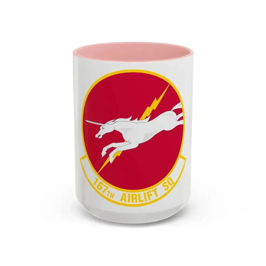 167 Airlift Squadron (U.S. Air Force) Accent Coffee Mug 15oz Pink - Go Mug Yourself
