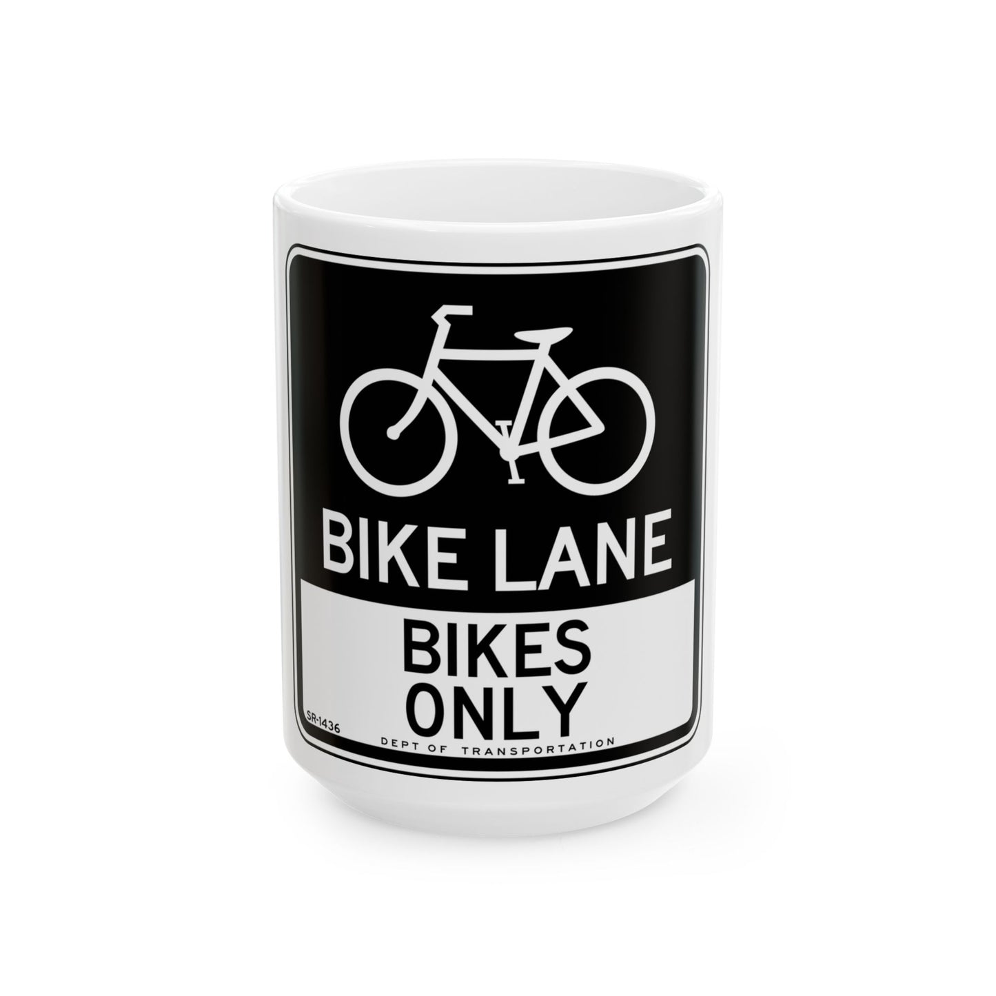 NYCDOT SR-1436 (New York) (Road Sign) White Coffee Mug