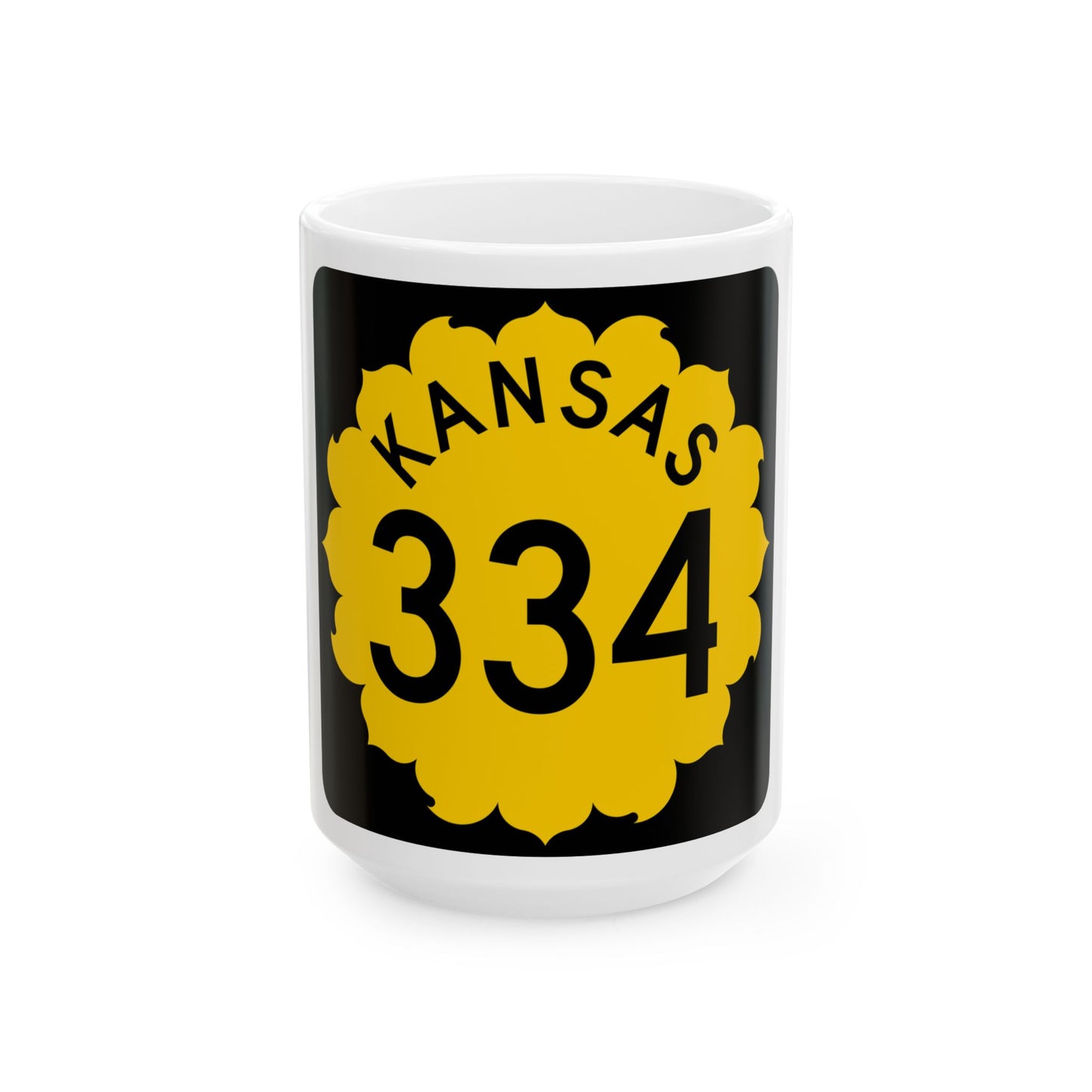 K-334 1962 (Kansas) (Road Sign) White Coffee Mug