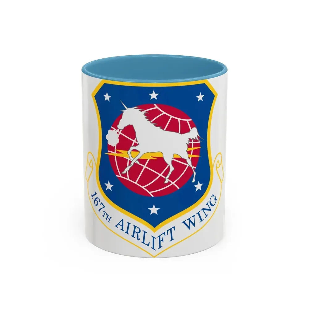 167th Airlift Wing (U.S. Air Force) Accent Coffee Mug 11oz Light Blue - Go Mug Yourself