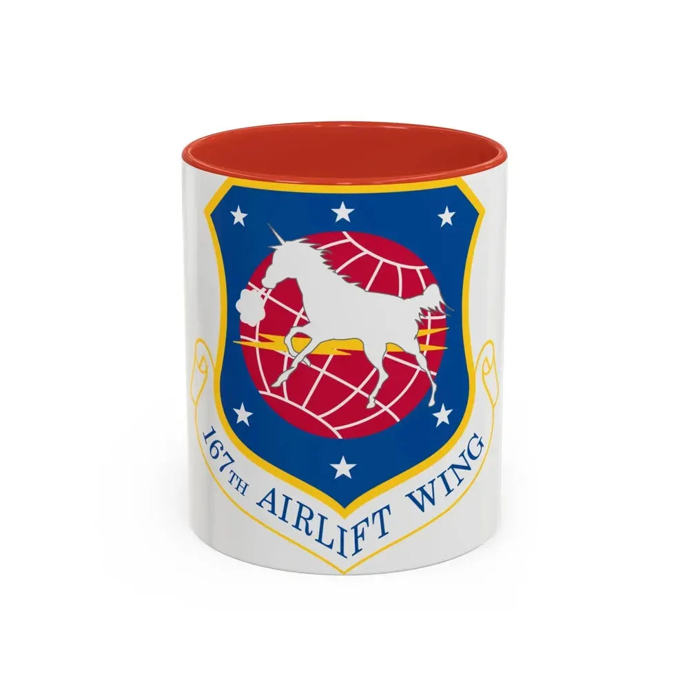 167th Airlift Wing (U.S. Air Force) Accent Coffee Mug 11oz Red - Go Mug Yourself