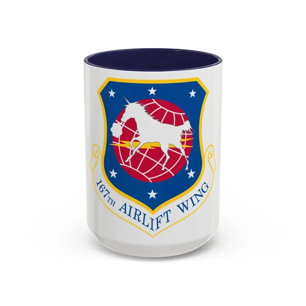 167th Airlift Wing (U.S. Air Force) Accent Coffee Mug 15oz Navy - Go Mug Yourself