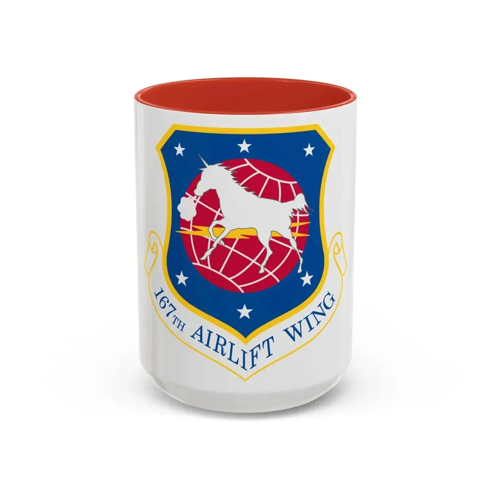 167th Airlift Wing (U.S. Air Force) Accent Coffee Mug 15oz Red - Go Mug Yourself