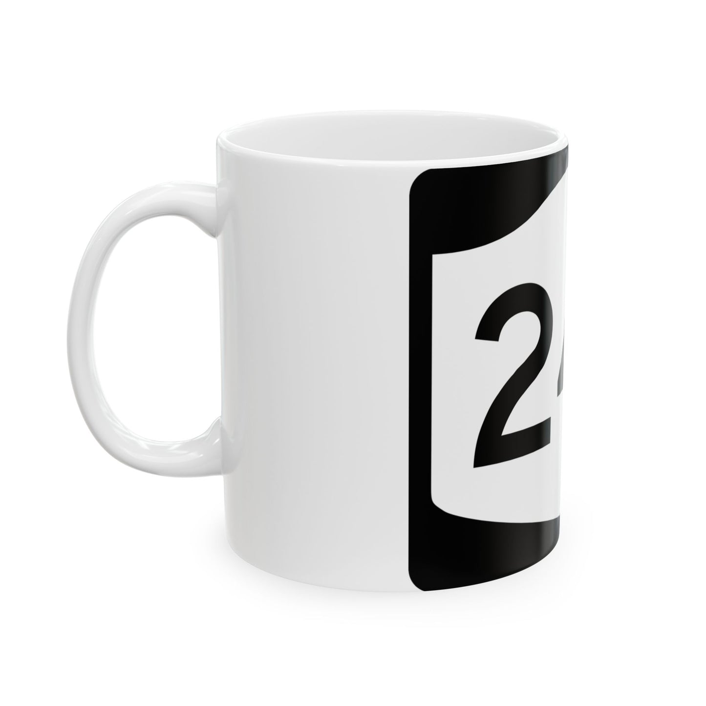NY-24A (New York) (Road Sign) White Coffee Mug