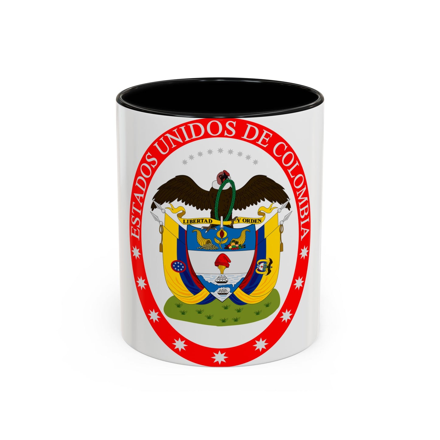 Coat of arms of the United States of Colombia - Accent Coffee Mug