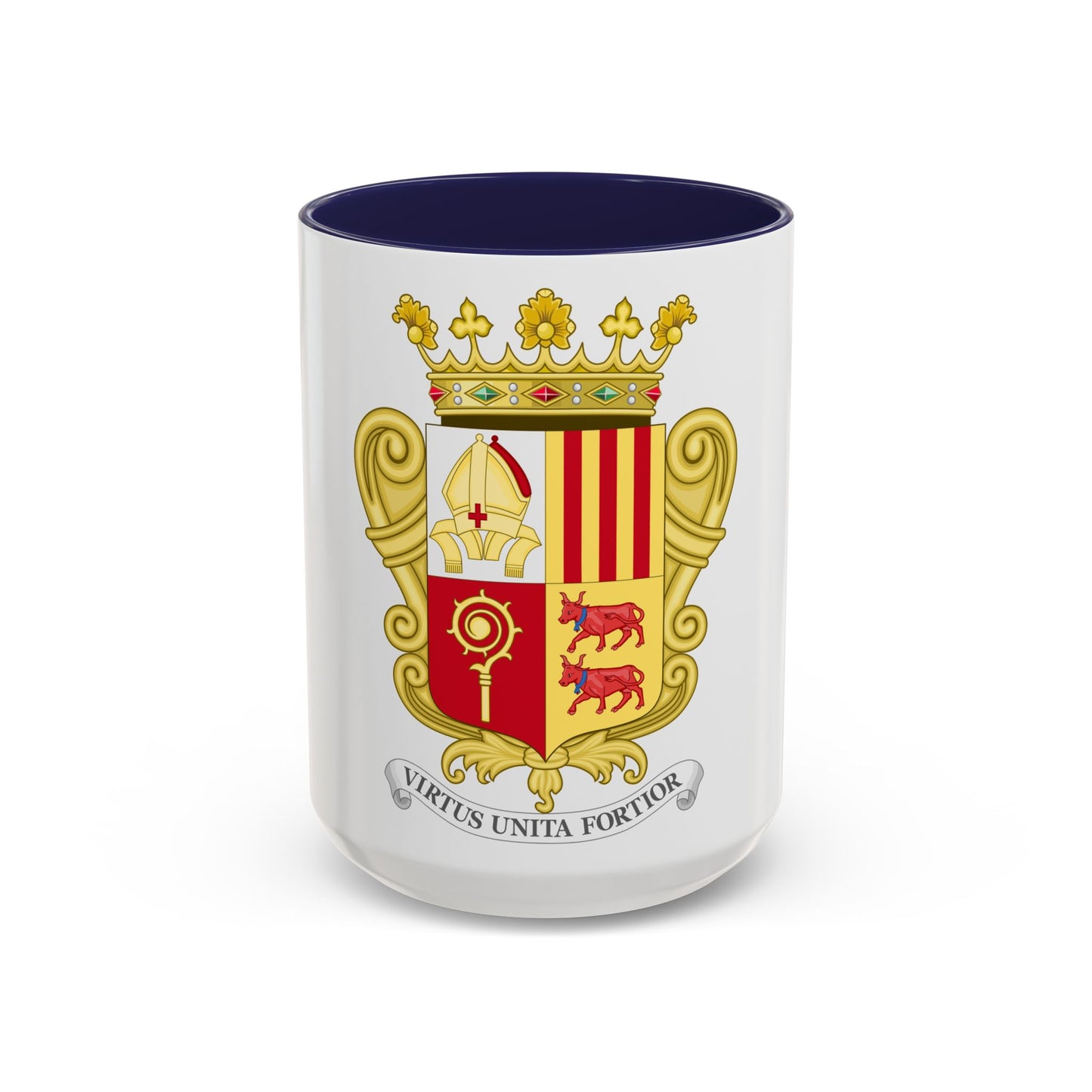 Historical Coat of Arms of French Prince of Andorra - Accent Coffee Mug