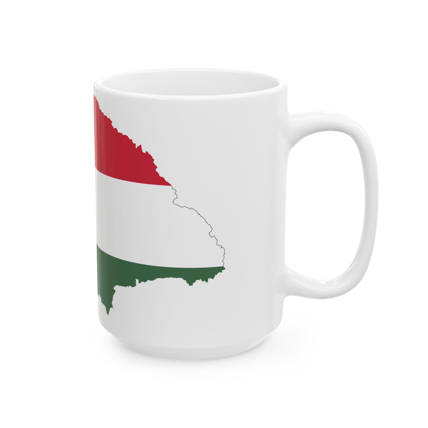Flag-map of Greater Hungary (Hungary) White Coffee Mug