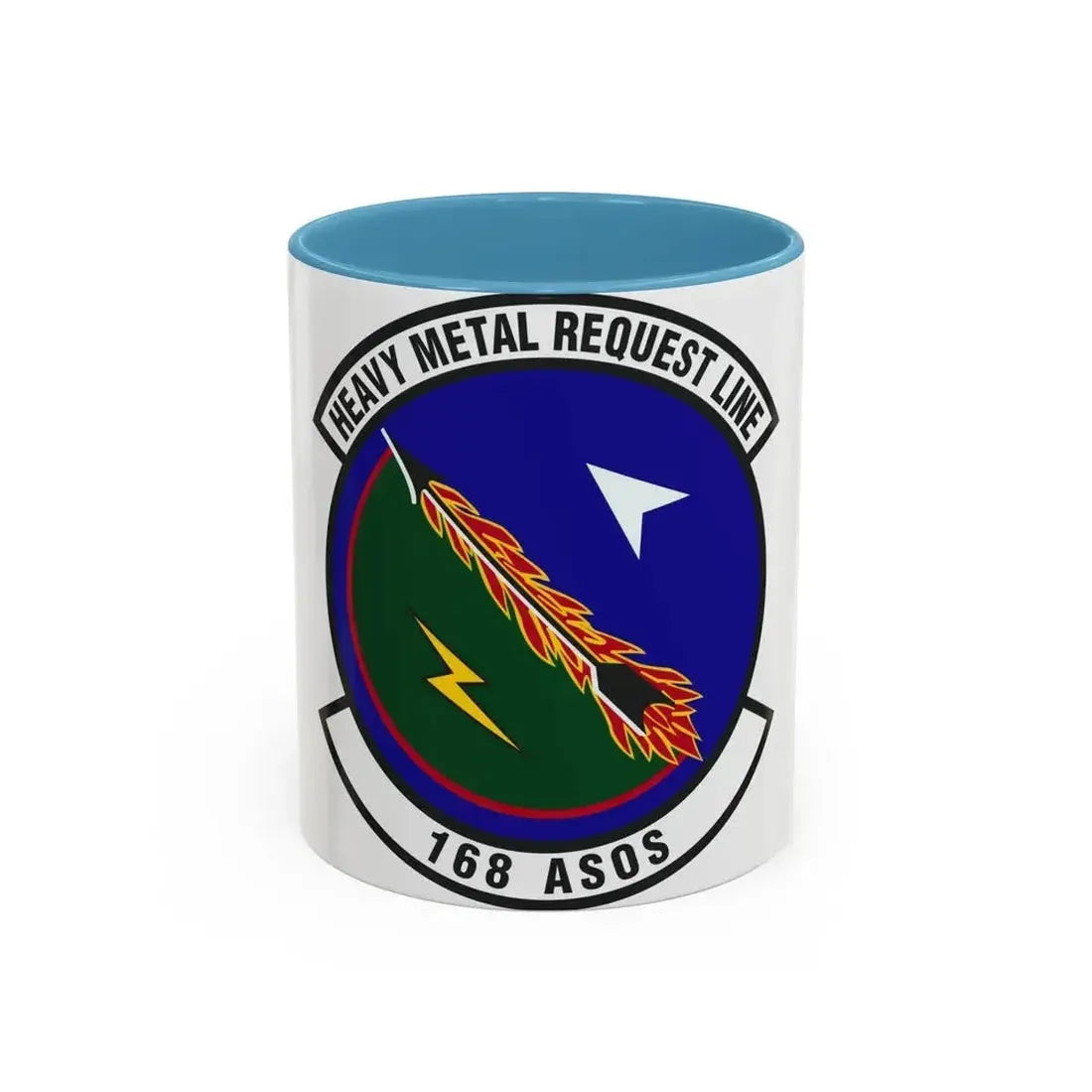 168th Air Support Operations Squadron (U.S. Air Force) Accent Coffee Mug 11oz Light Blue - Go Mug Yourself