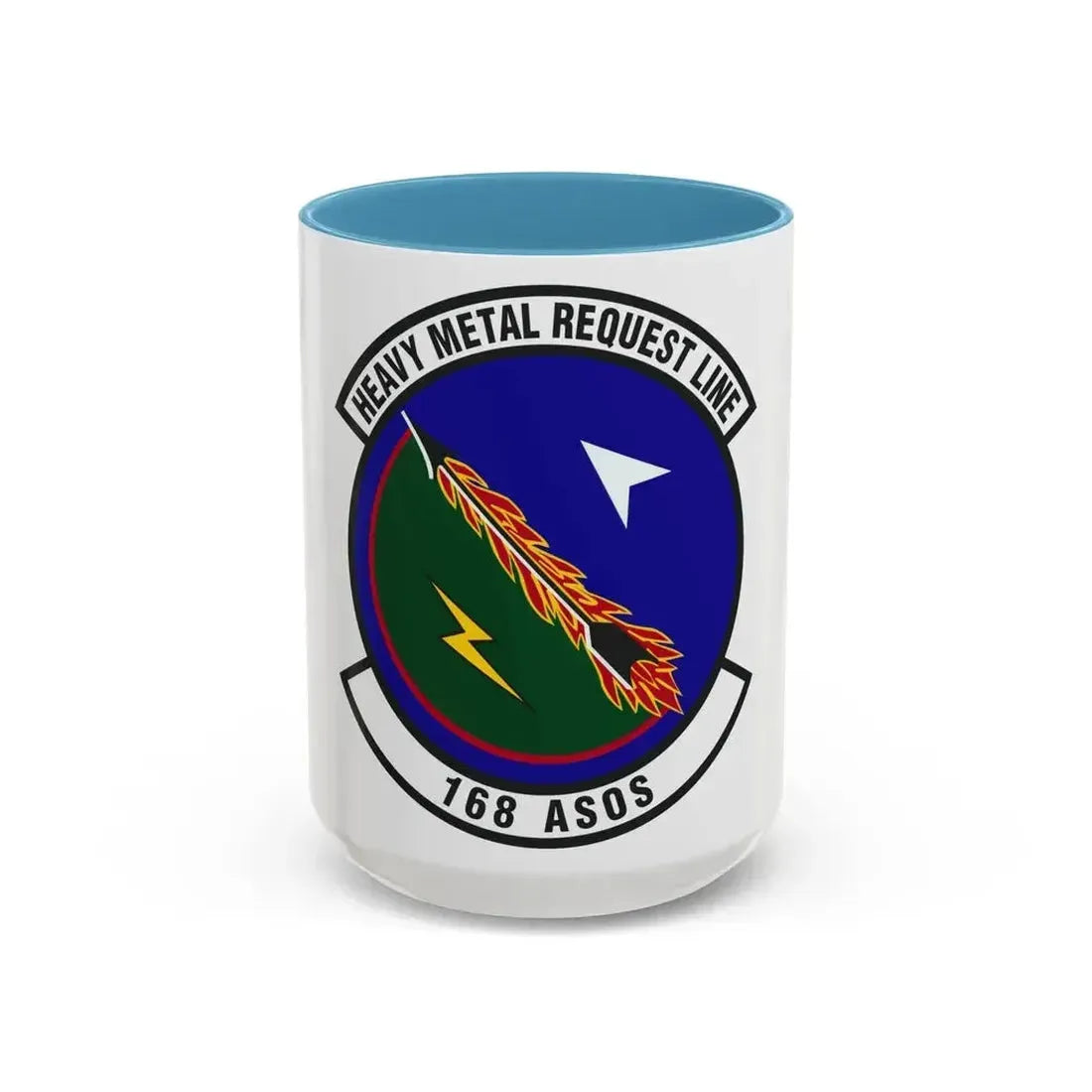 168th Air Support Operations Squadron (U.S. Air Force) Accent Coffee Mug 15oz Light Blue - Go Mug Yourself