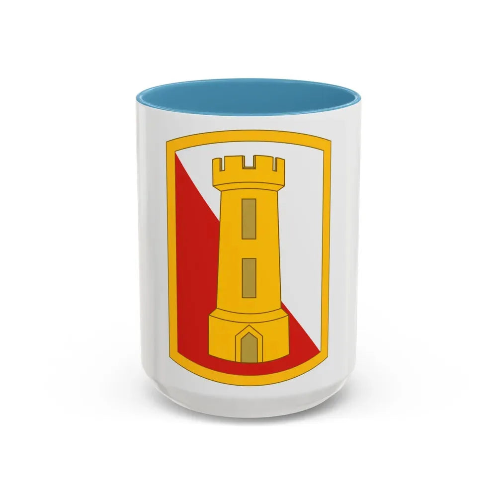 168th Engineer Brigade (U.S. Army) Accent Coffee Mug 15oz Light Blue - Go Mug Yourself