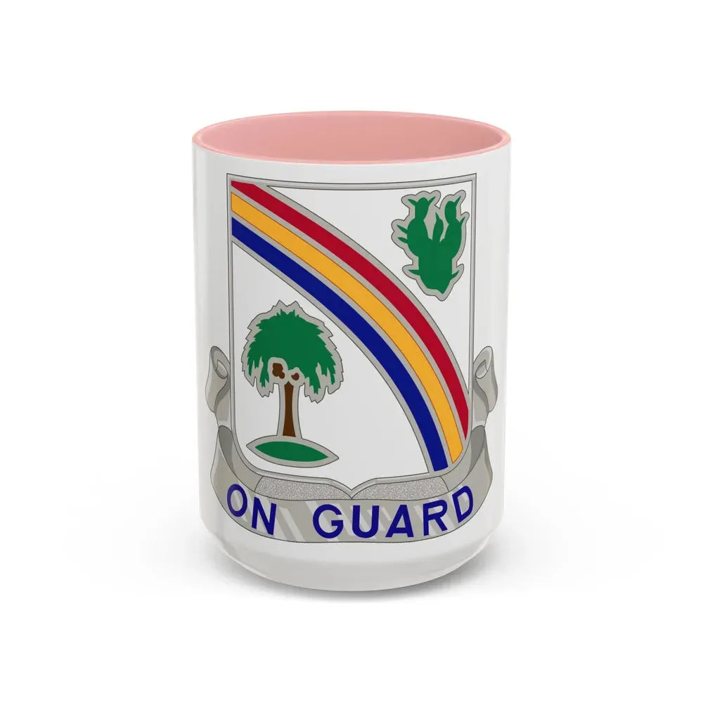 168th Infantry Regiment (U.S. Army) Accent Coffee Mug 15oz Pink - Go Mug Yourself