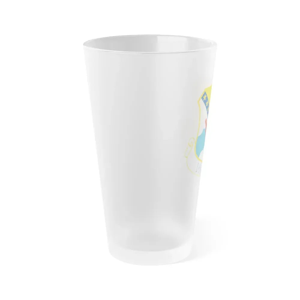 168th Wing emblem (U.S. Air Force) Frosted Pint Glass 16oz - Go Mug Yourself
