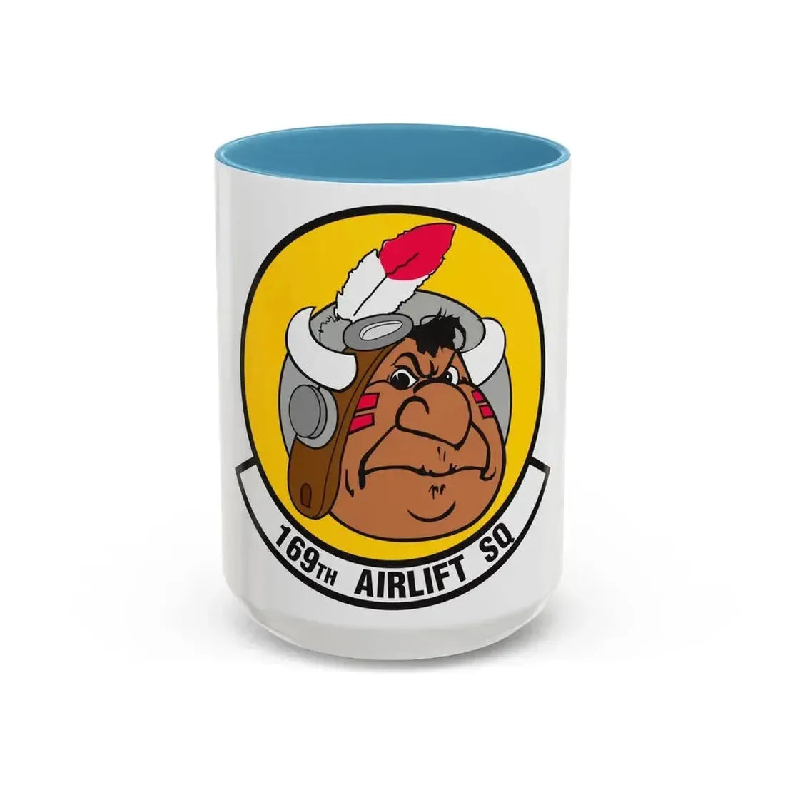 169 Airlift Squadron (U.S. Air Force) Accent Coffee Mug 15oz Light Blue - Go Mug Yourself