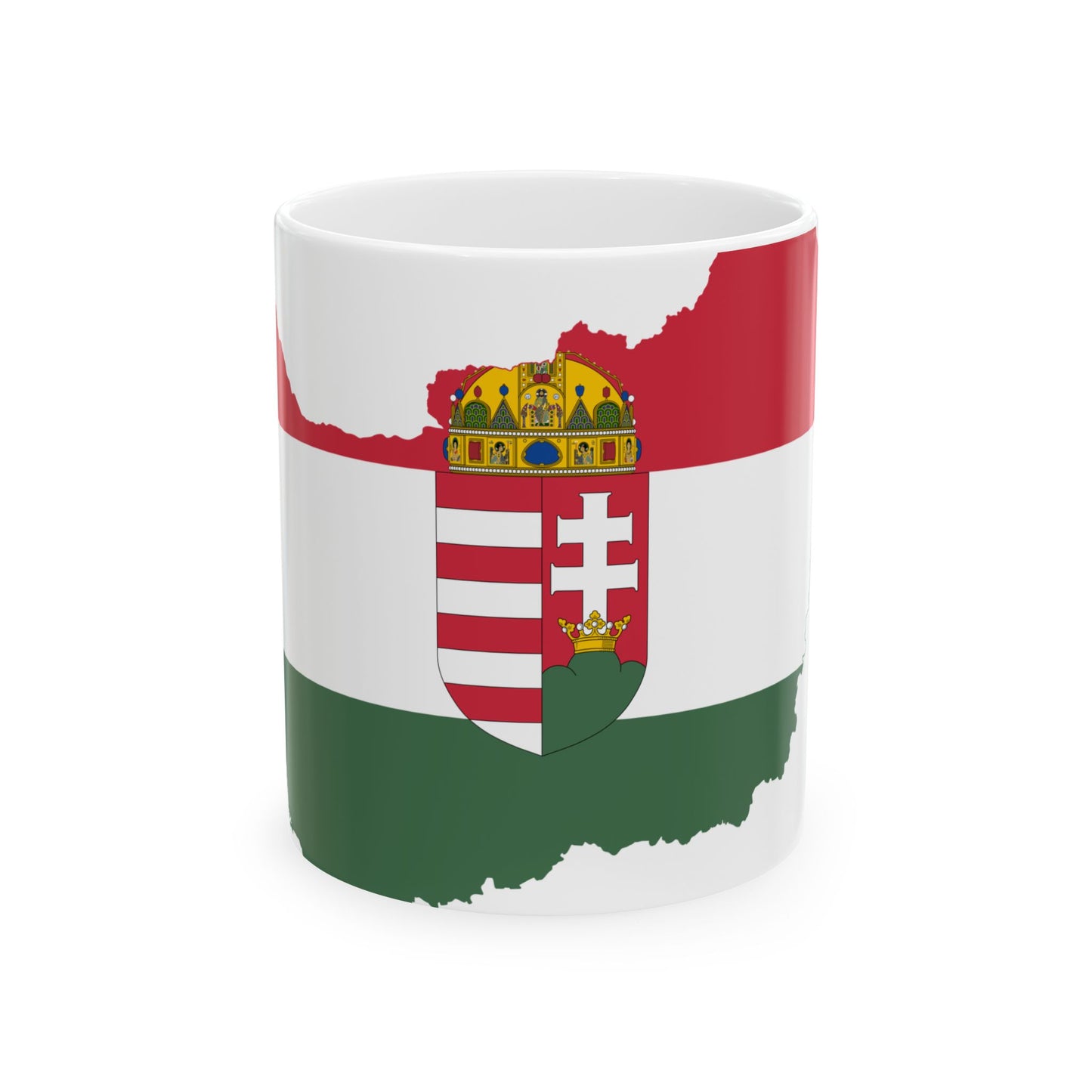 Flag-map of Hungary 1921 (Hungary) White Coffee Mug