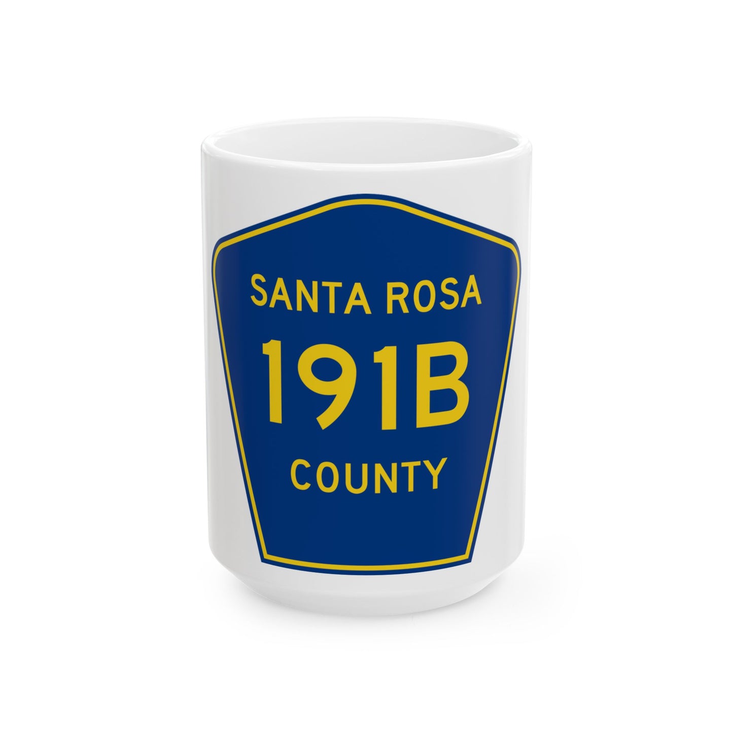 Santa Rosa County 191B (Florida) (Road Sign) White Coffee Mug