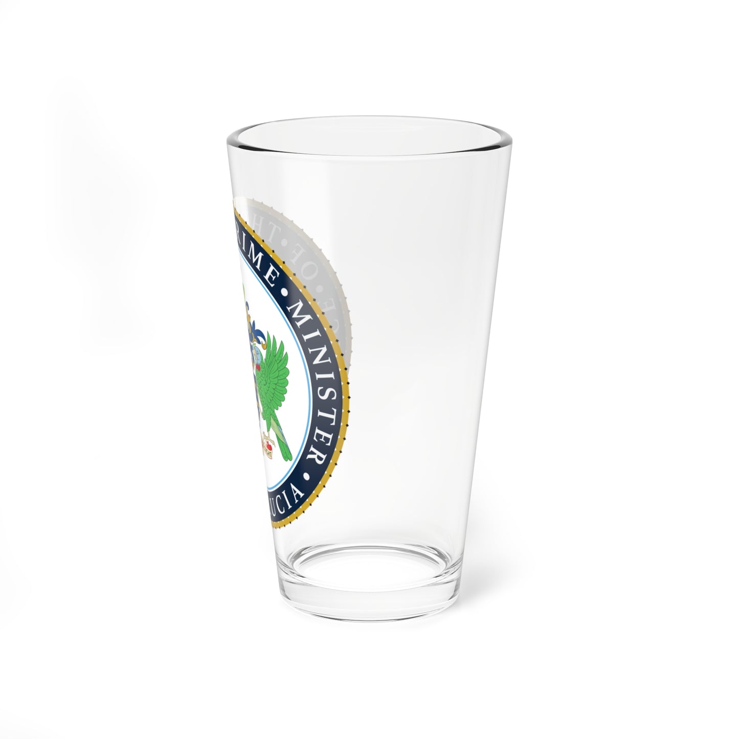 Seal of the Prime Minister of Saint Lucia (Saint Lucia) (Coat of Arms) Pint Glass 16oz