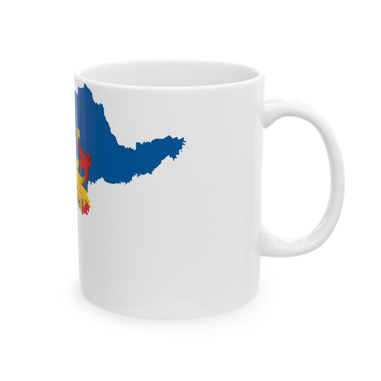 Flag-map of Borsod-Abauj-Zemplen County (Hungary) White Coffee Mug