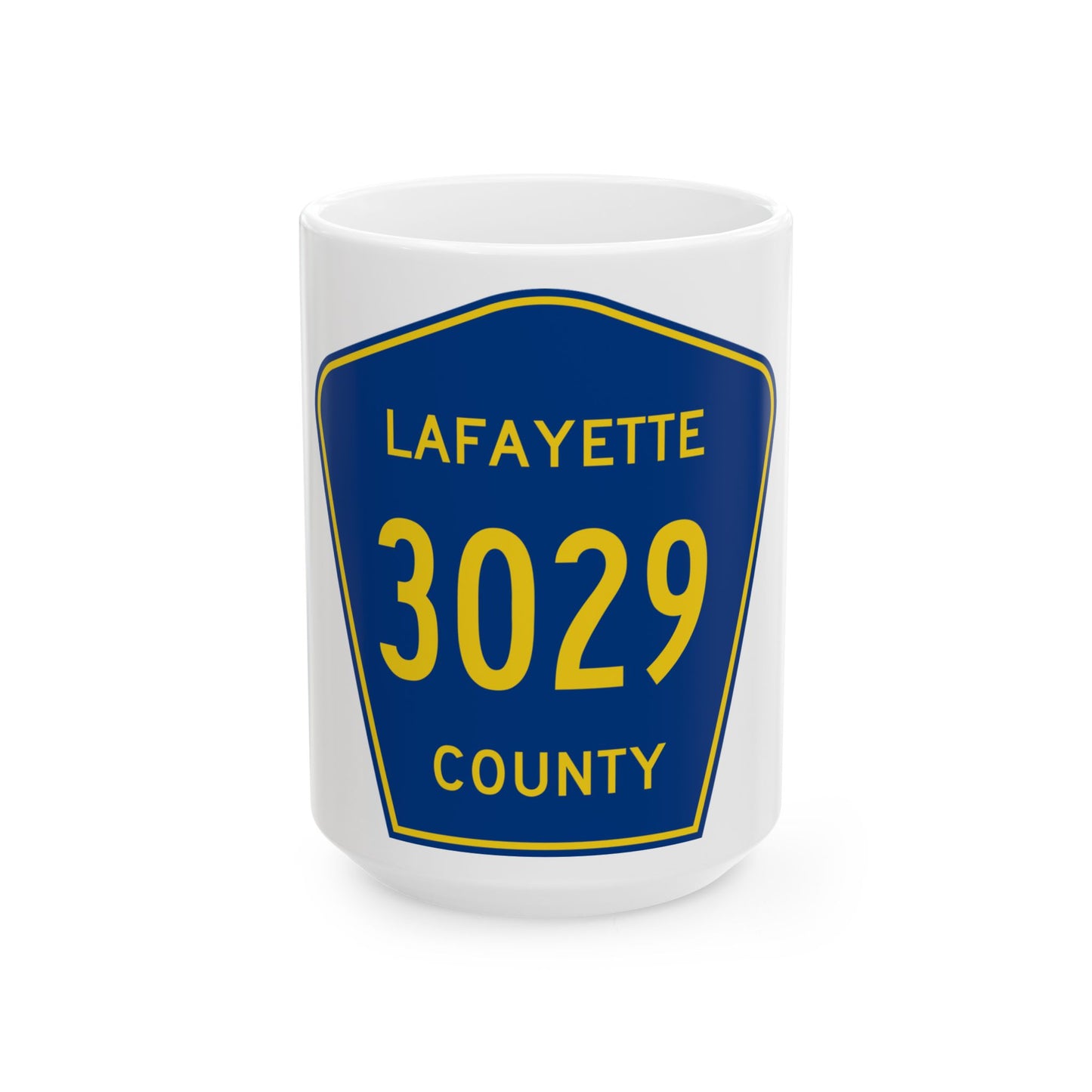 Lafayette County Route 3029 MS (Mississippi) (Road Sign) White Coffee Mug