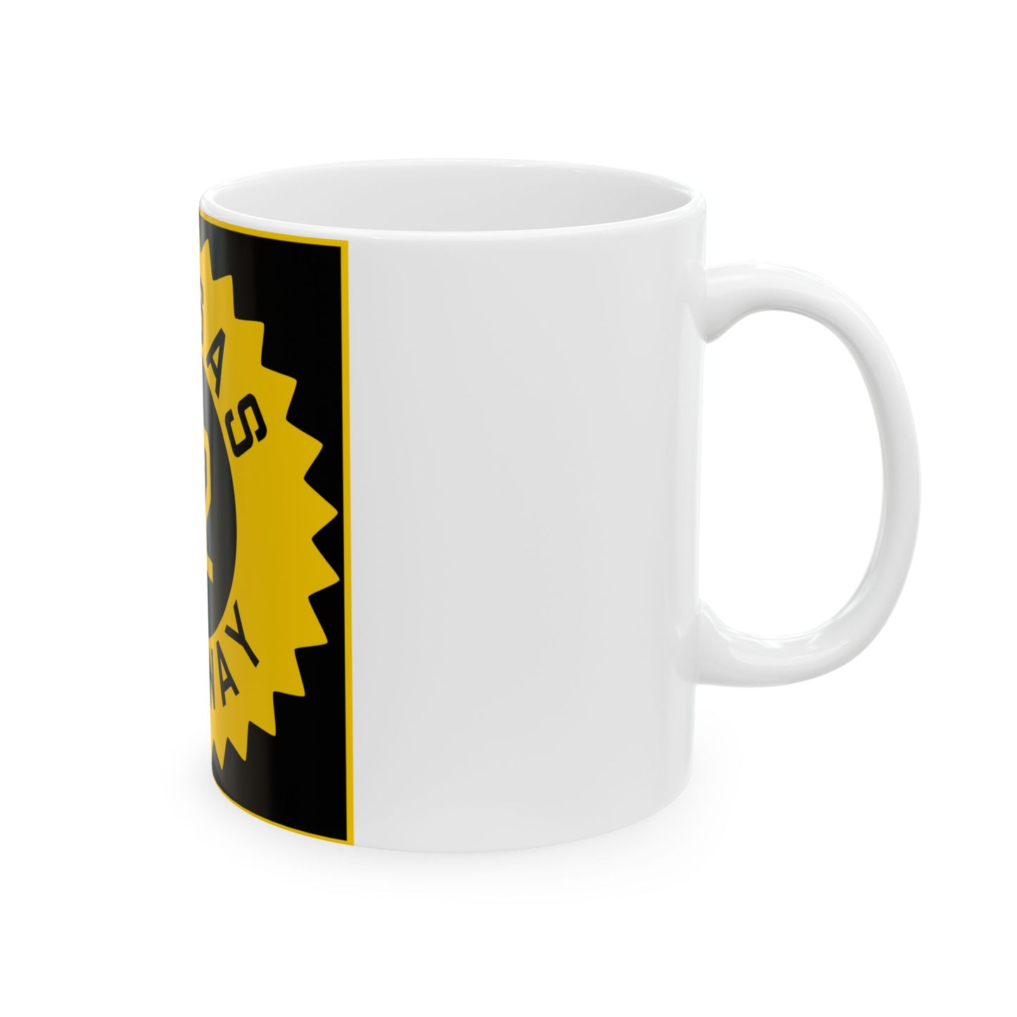 K-22 1926 (Kansas) (Road Sign) White Coffee Mug