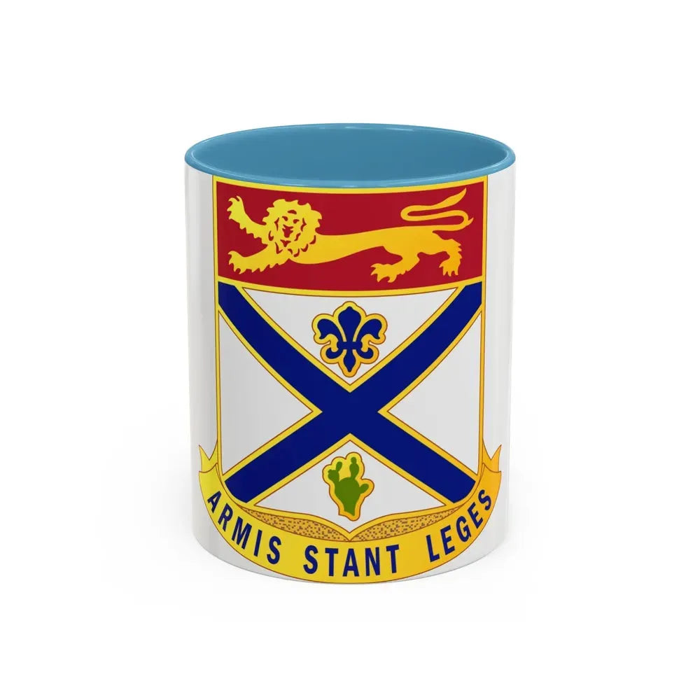 169th Infantry Regiment (U.S. Army) Accent Coffee Mug 11oz Light Blue - Go Mug Yourself