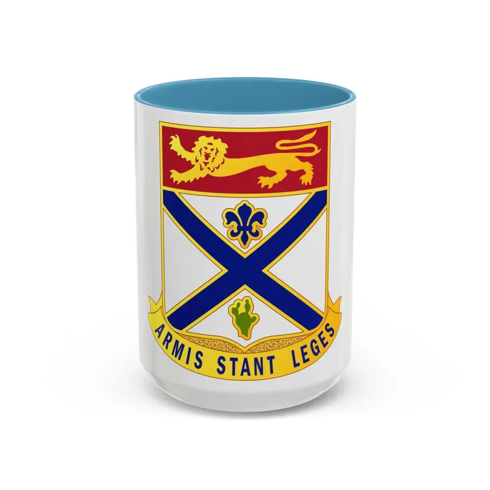 169th Infantry Regiment (U.S. Army) Accent Coffee Mug 15oz Light Blue - Go Mug Yourself