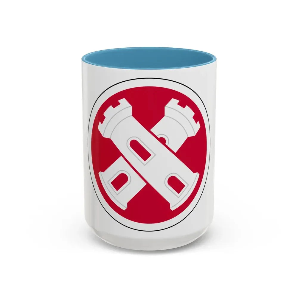 16th Engineer Brigade SSI (U.S. Army) Accent Coffee Mug 15oz Light Blue - Go Mug Yourself