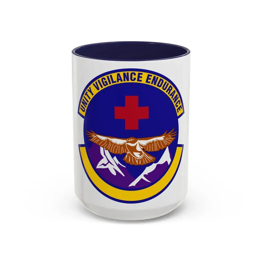 17 Operational Medical Readiness Squadron AETC (U.S. Air Force) Accent Coffee Mug 15oz Navy - Go Mug Yourself