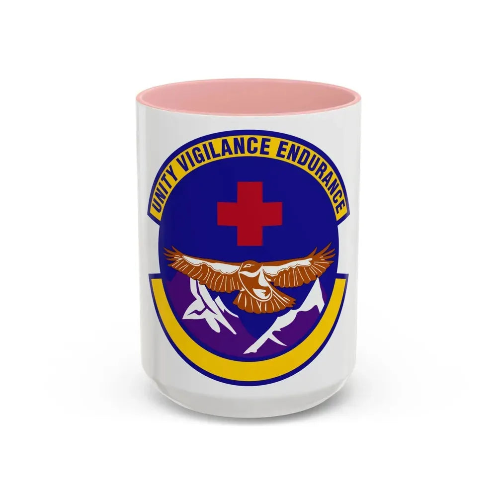 17 Operational Medical Readiness Squadron AETC (U.S. Air Force) Accent Coffee Mug 15oz Pink - Go Mug Yourself